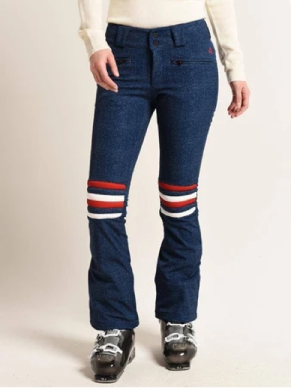 Perfect Moment Aurora Flare Ski Pants Blue Red White Padded Small Gently Used